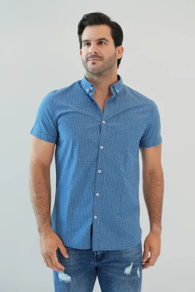 Camisa Hummer para caballero  diseño a cuadros