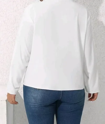 Blusa de dama manga larga plus