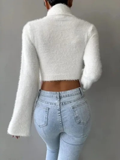 Suéter para dama color blanco.
