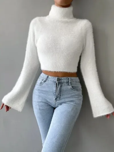 Suéter para dama color blanco.