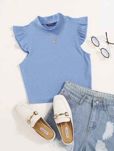 Blusa para dama color celeste