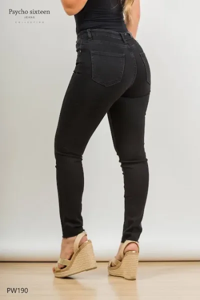 Jeans Psycho Sixteen para dama #PW190 color negro