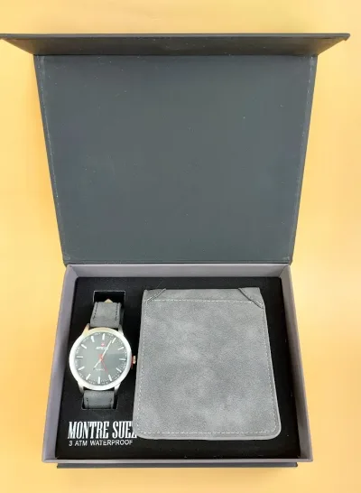 Set de reloj y billetera para caballero PL 5285 PNP-GRY