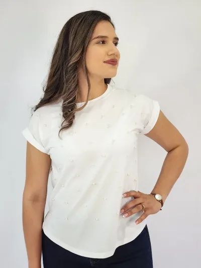 Blusa color blanco para Dama