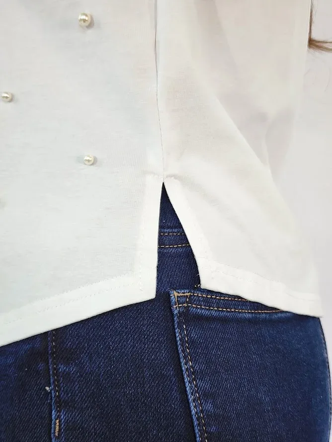 Blusa color blanco para Dama