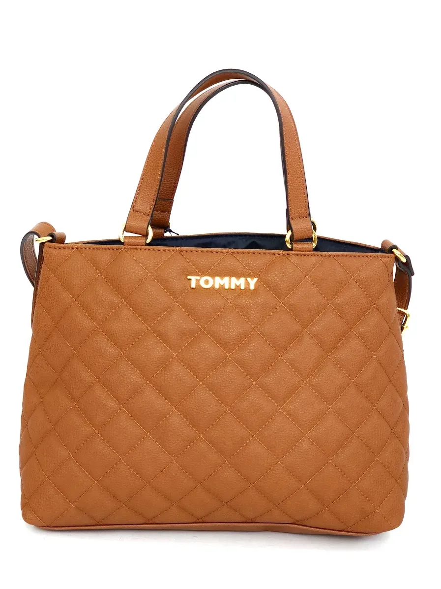 Bolso de hombro Tommy Hilfiger para dama color café
