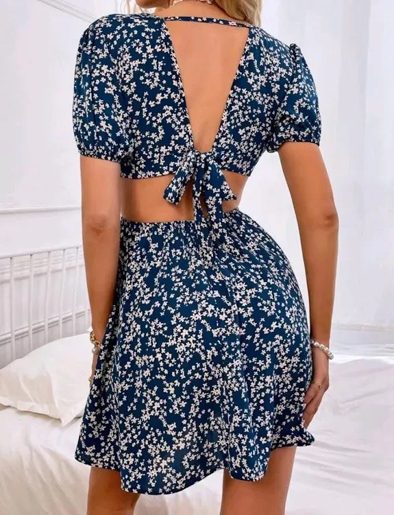Vestido para dama con estampado floral