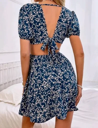 Vestido para dama con estampado floral