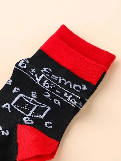 Par de medias con diseño de números