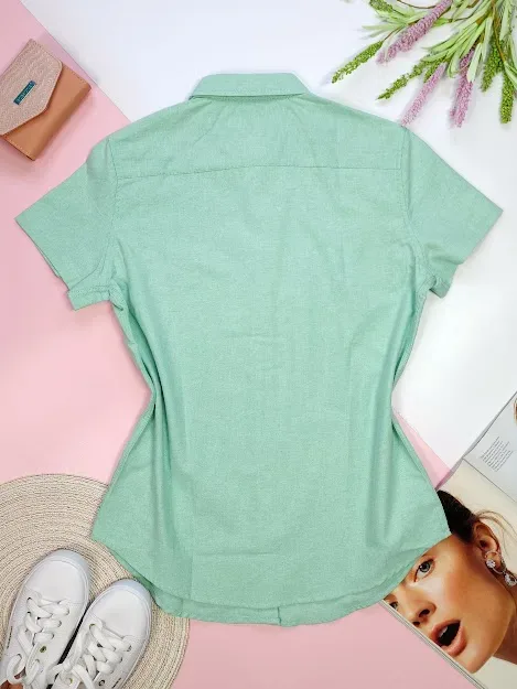 Camisa Cambridge Polo Club para dama, color verde menta.