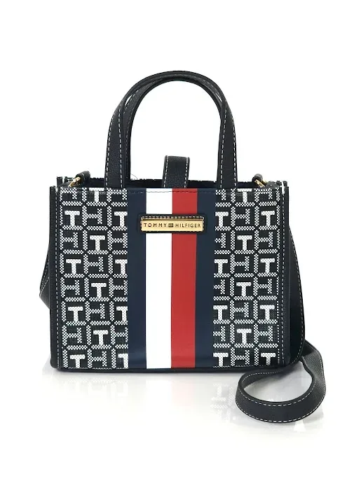 Bolso Tommy Hilfiger para dama color beige y blanco