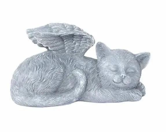 Pieza decorativa con diseño de gato angelito