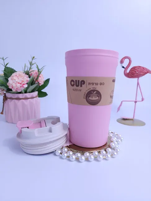 Botella de Fibra de Bambú de Plástico color rosado