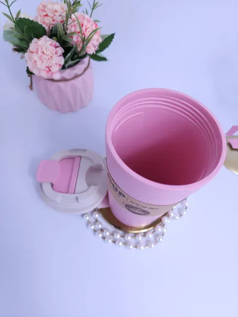 Botella de Fibra de Bambú de Plástico color rosado