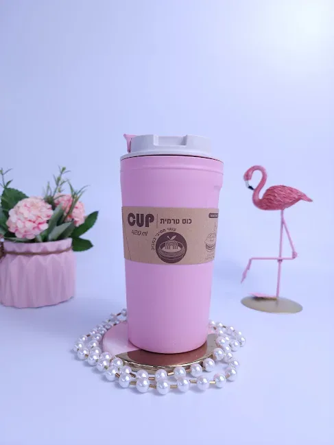 Botella de Fibra de Bambú de Plástico color rosado