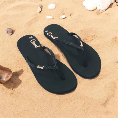 Sandalias Coral UVITA BLACK GLITTER para Dama