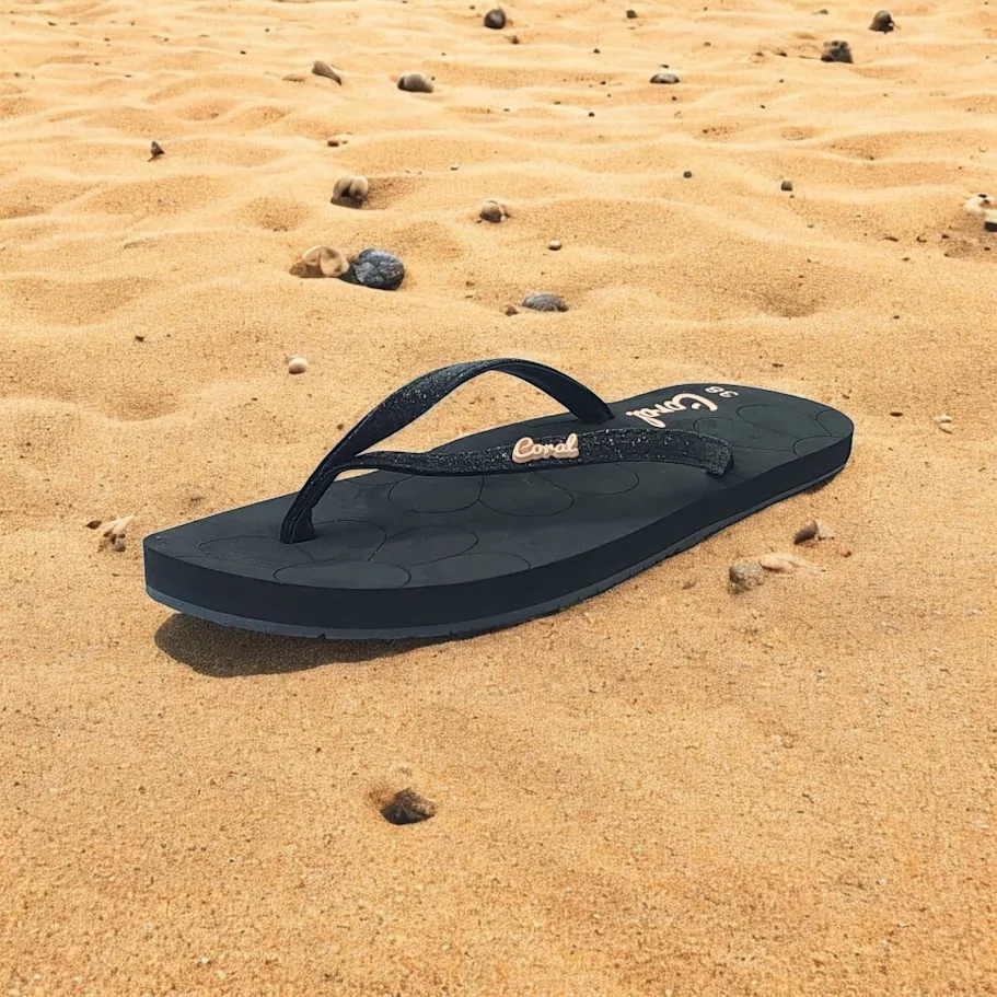 Sandalias Coral UVITA BLACK GLITTER para Dama