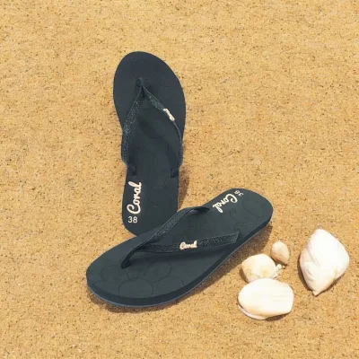 Sandalias Coral UVITA BLACK GLITTER para Dama