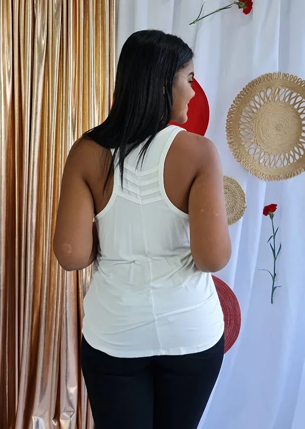 Blusa Pol para dama color blanco hueso