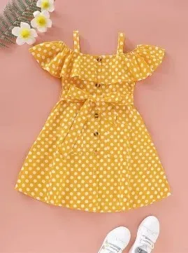 Vestido para niña color amarillo