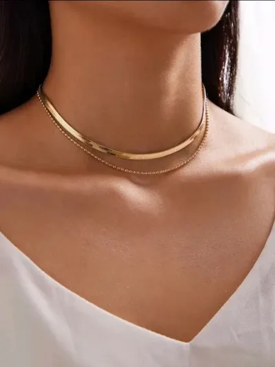 Collar de fantasía para dama color dorado