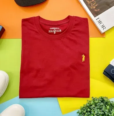 Camiseta Cambridge Polo Club para caballero color vino