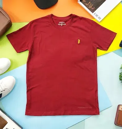 Camiseta Cambridge Polo Club para caballero color vino