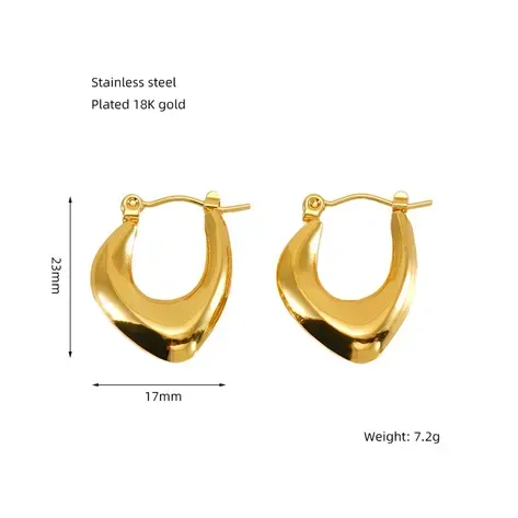 Argollas acero inoxidable para dama color dorado