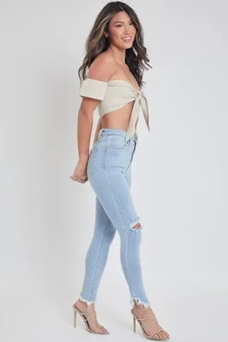 Jeans para dama color celeste P78370n