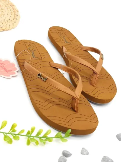 Sandalias Uvita Camel Pu Coral para dama color café