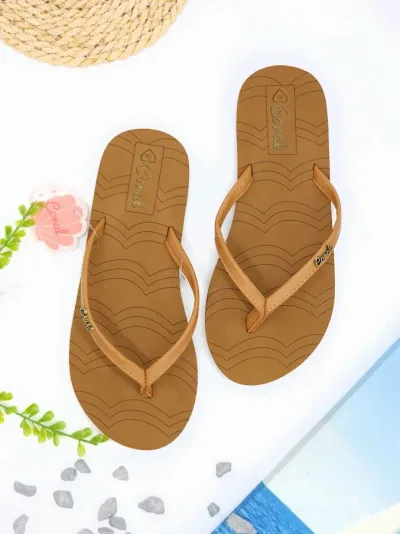 Sandalias Uvita Camel Pu Coral para dama color café