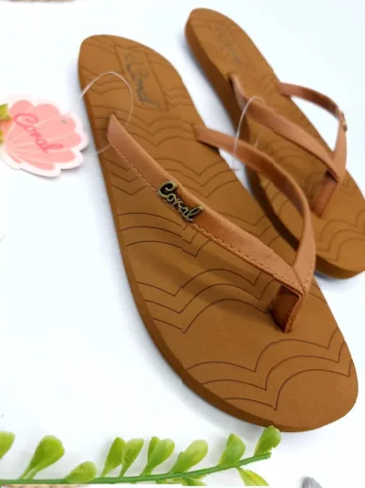 Sandalias Uvita Camel Pu Coral para dama color café