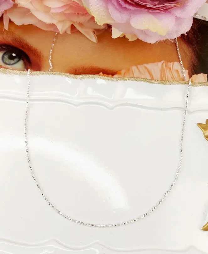 Collar para dama plata 925 diseño de tejido labrado