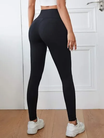 Leggins de cintura ancha para dama color negro