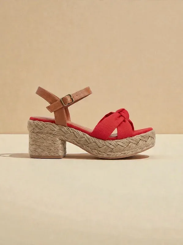 Sandalias de tacón Promise para dama MIRANDA #COLOR ROJO