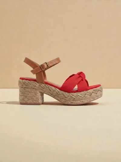 Sandalias de tacón Promise para dama MIRANDA #COLOR ROJO