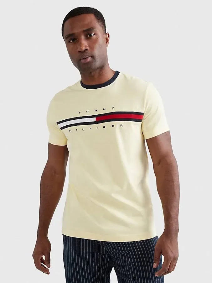 Camiseta Tommy Hilfiger para caballero color amarillo