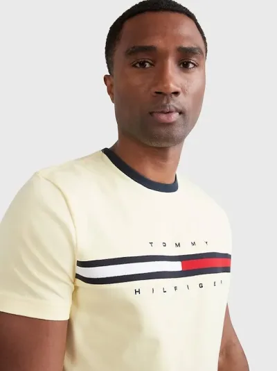Camiseta Tommy Hilfiger para caballero color amarillo