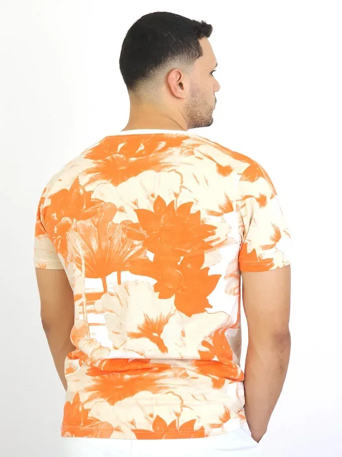 Camiseta para caballero Estivaneli con estampado floral