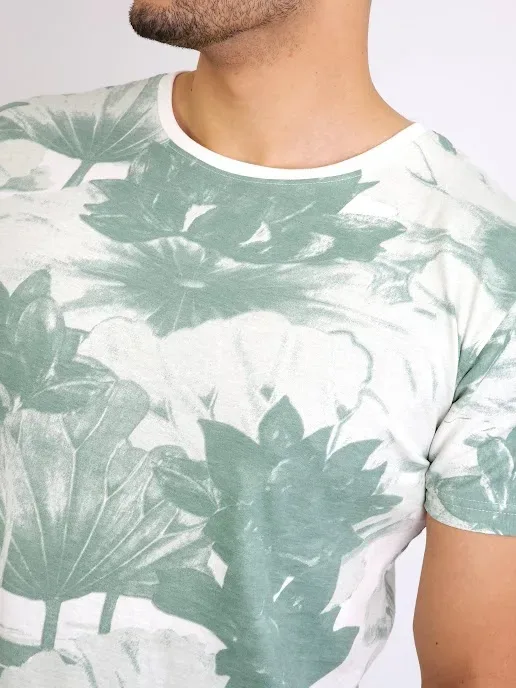 Camiseta para caballero Estivaneli con estampado floral
