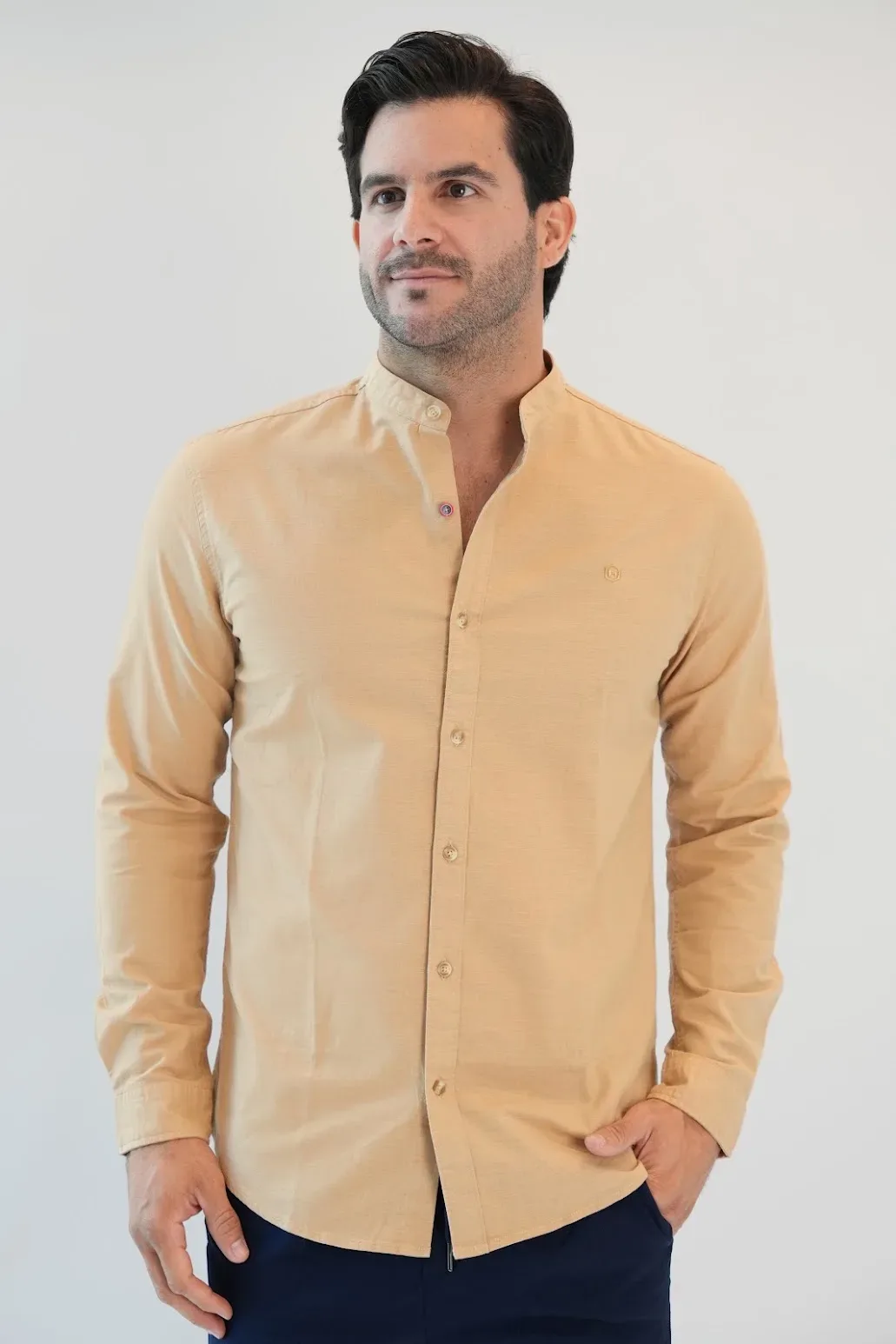 Camisa Hummer para caballero color café