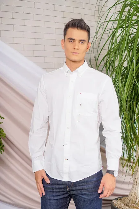 Camisa Tommy Hilfiger para caballero color blanco