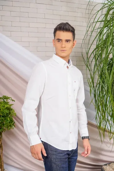 Camisa Tommy Hilfiger para caballero color blanco