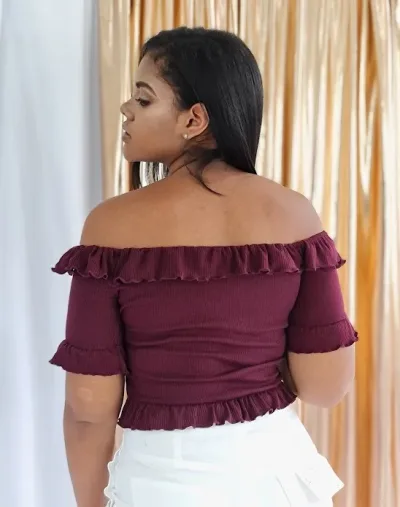 Blusa Iris para dama color vino
