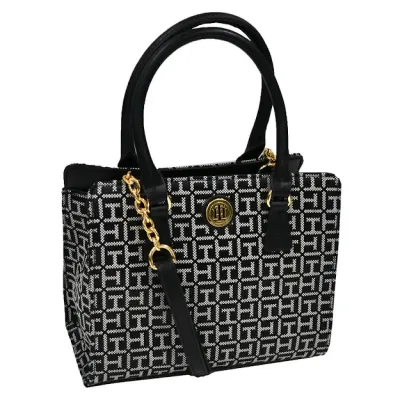Bolso Tommy Hilfiger para dama color negro y blanco