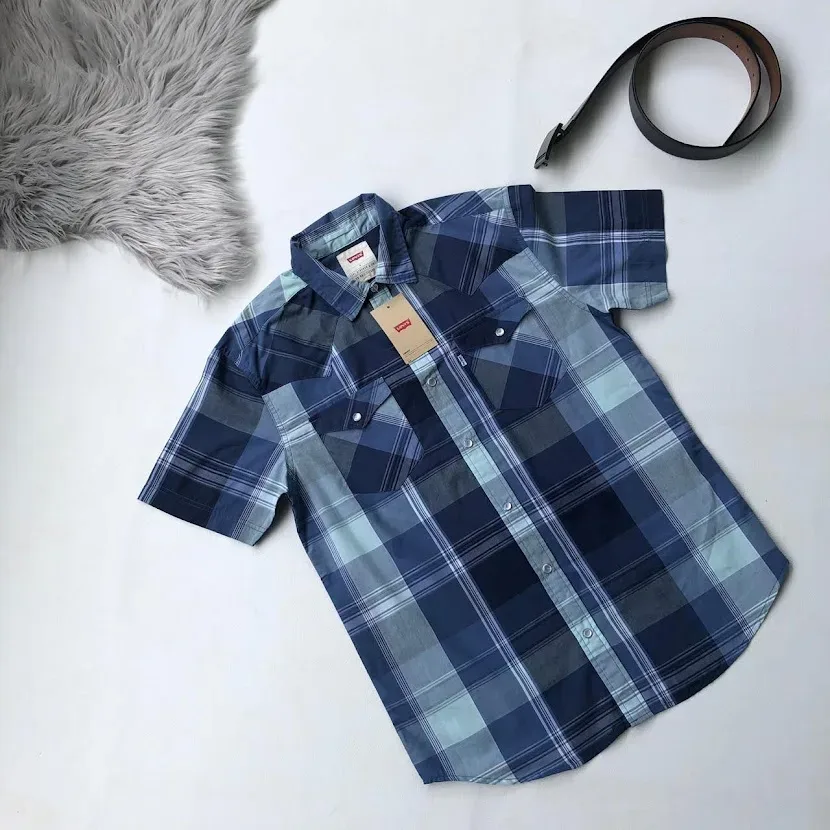 Camisa Levi´s para caballero color azul diseño de rayas