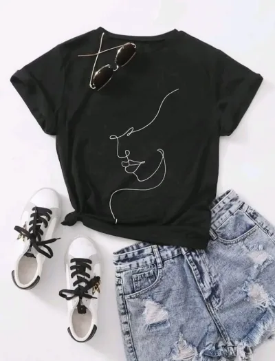 Camiseta para dama color negro