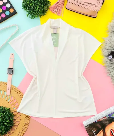 Blusa H Y M  para dama color blanco