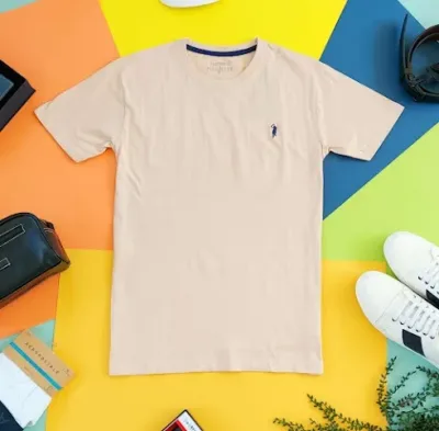 Camiseta Cambridge Polo Club para caballero color beige