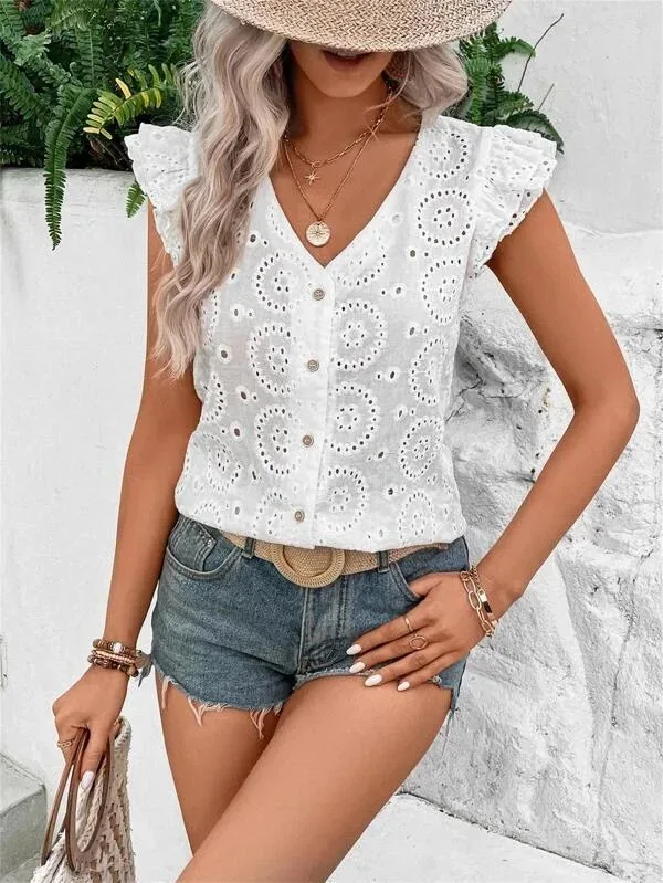 Blusa color blanca para dama